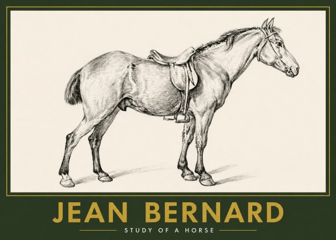 Jean Bernard Study of a Horse X No2 - Póster