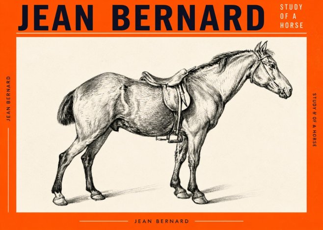 Jean Bernard Study of a Horse X No3 - Póster