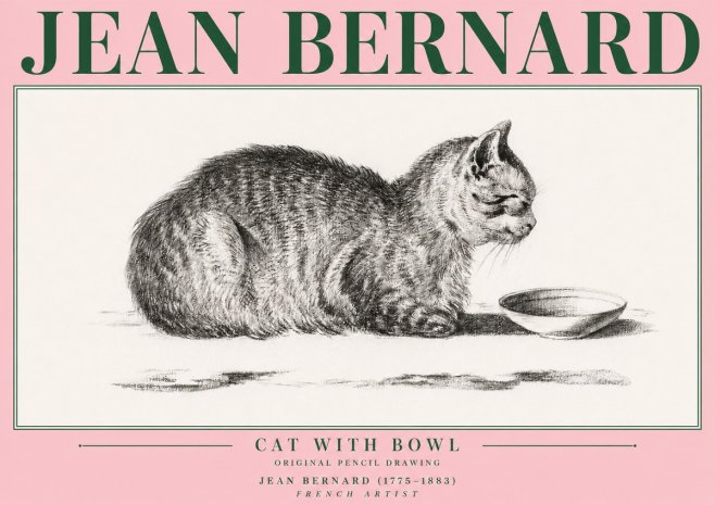 Jean Bernard The Cat No4 - Póster