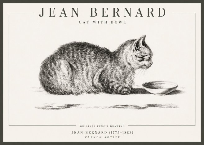 Jean Bernard The Cat No5 - Póster