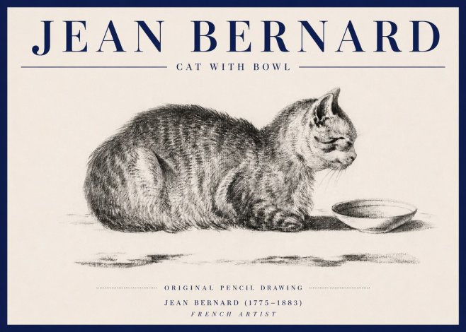 Jean Bernard The Cat No6 - Póster