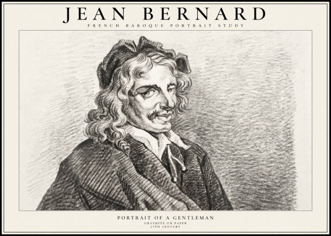 Jean Bernard Portrait of a Gentleman II No2 - Póster