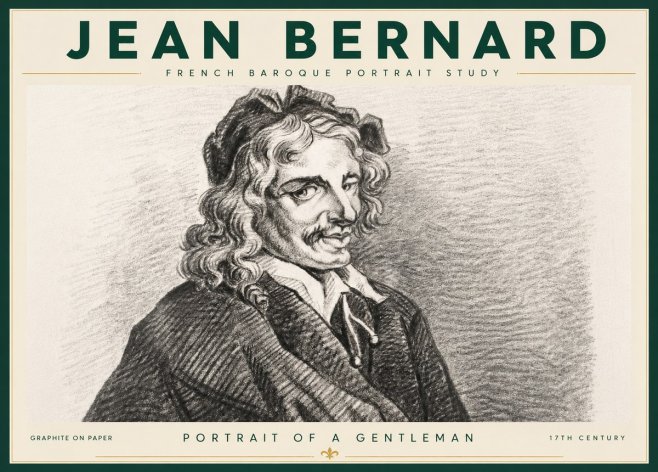 Jean Bernard Portrait of a Gentleman II No4 - Póster