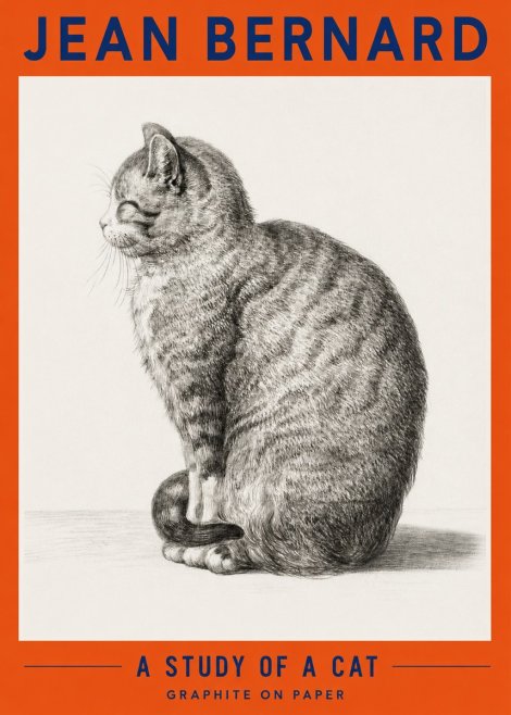Jean Bernard Cat in Profile No4 - Póster