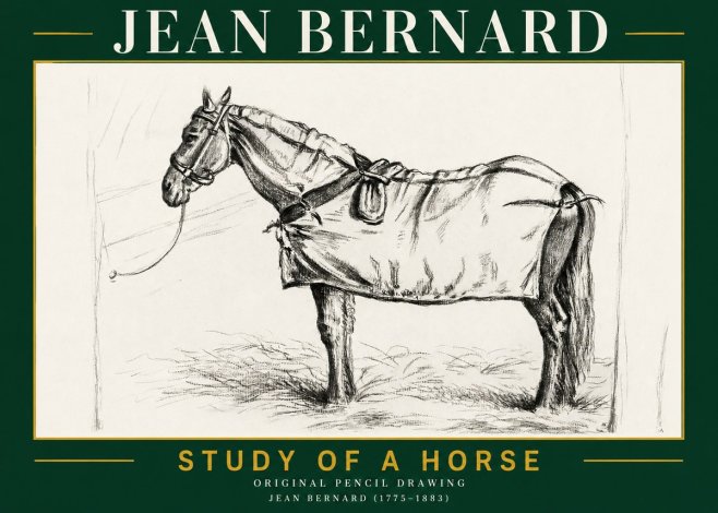 Jean Bernard Study of a Horse XI No2 - Póster