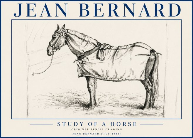 Jean Bernard Study of a Horse XI No5 - Póster