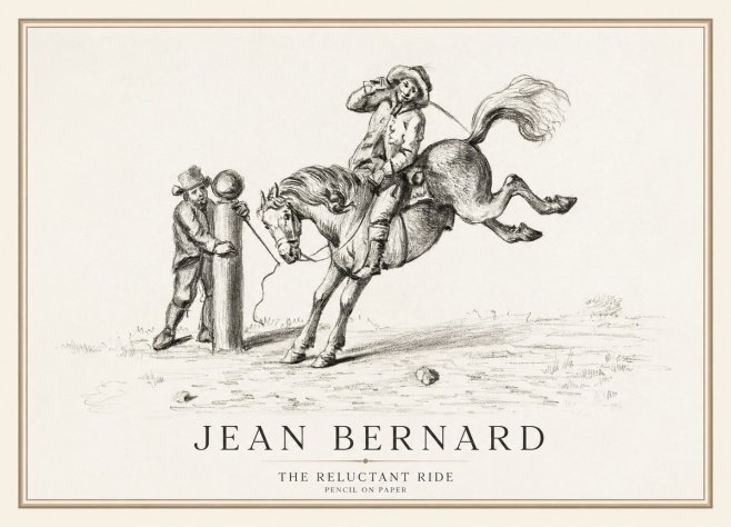 Jean Bernard A Study of the Bucking Horse No3 - Póster