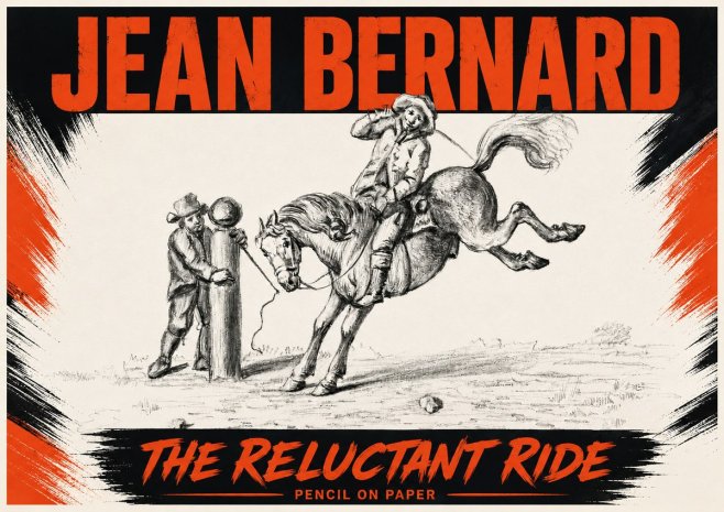 Jean Bernard A Study of the Bucking Horse No6 - Póster