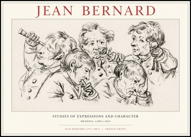 Jean Bernard Studies of Expressions and Character No1 - Póster