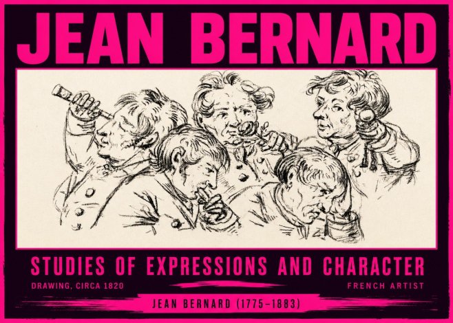 Jean Bernard Studies of Expressions and Character No4 - Póster