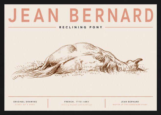 Jean Bernard Horse Study II No6 - Póster