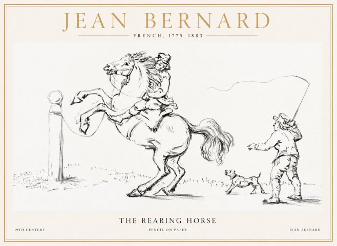 Jean Bernard The Rearing Horse I No1 - Póster