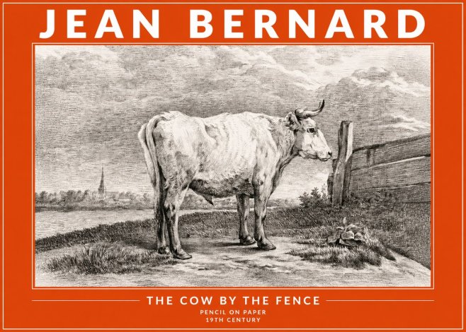 Jean Bernard Study of a Cow XV No4 - Póster