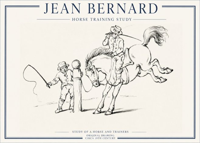Jean Bernard Horse Training Study No1 - Póster