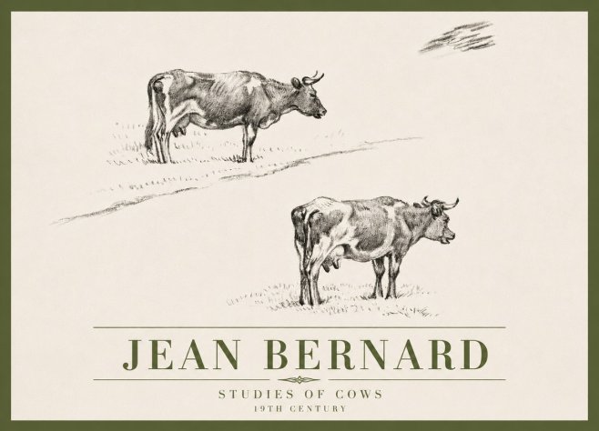 Jean Bernard Studies of Cows III No4 - Póster