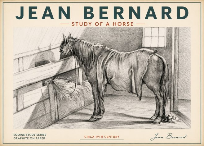 Jean Bernard Study of a Horse XIII No4 - Póster