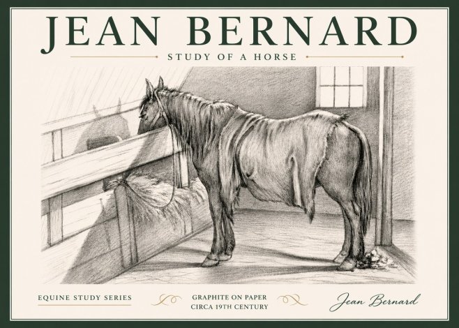 Jean Bernard Study of a Horse XIII No5 - Póster