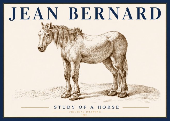Jean Bernard Study of a Horse XIV No6 - Póster