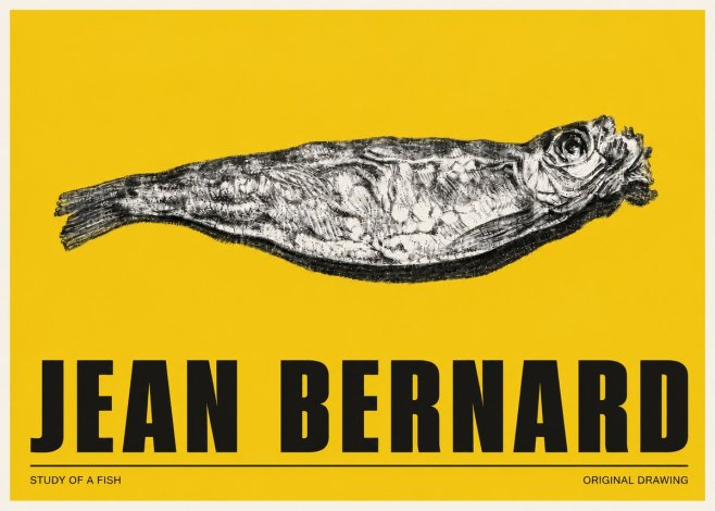 Jean Bernard Study of a Fish V No4 - Póster