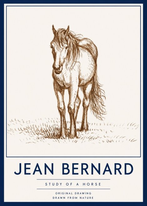 Jean Bernard Study of a Horse XV No4 - Póster