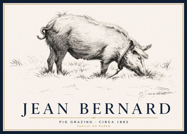Jean Bernard Pig Grazing No5 - Póster