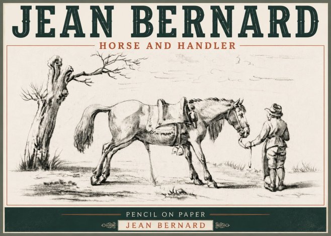 Jean Bernard Horse and Handler No6 - Póster