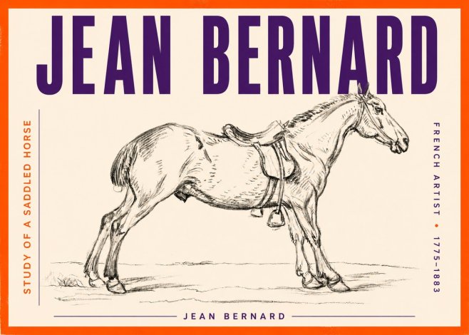 Jean Bernard Study of a Saddled Horse No3 - Póster