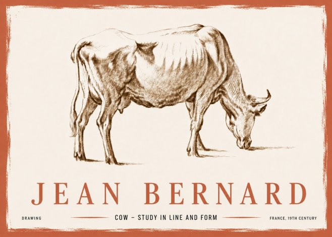 Jean Bernard Cow II No6 - Póster
