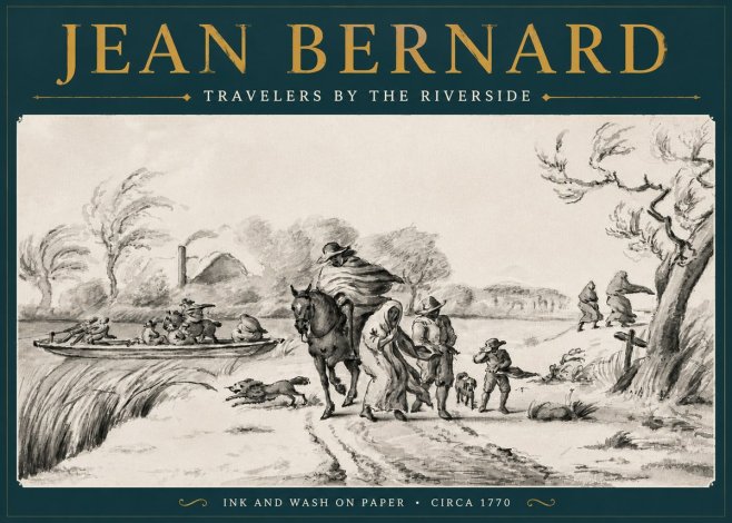 Jean Bernard Travelers by the Riverside No4 - Póster
