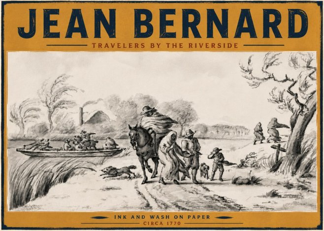 Jean Bernard Travelers by the Riverside No6 - Póster