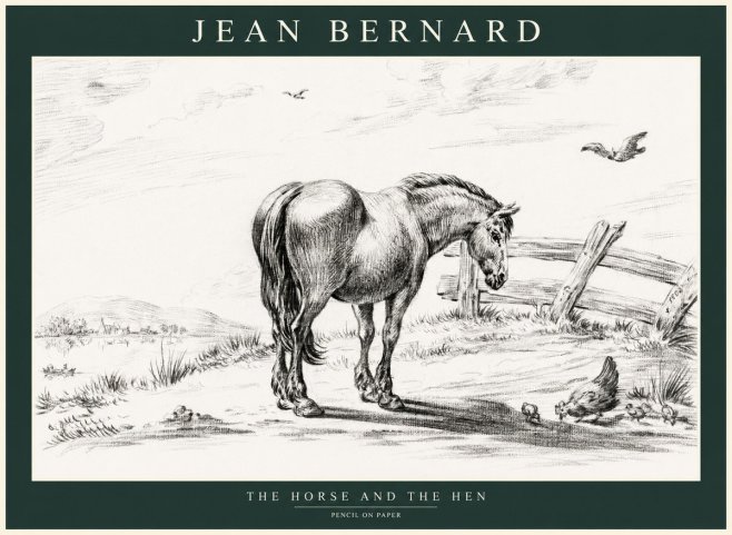 Jean Bernard Horse at the Fence No2 - Póster