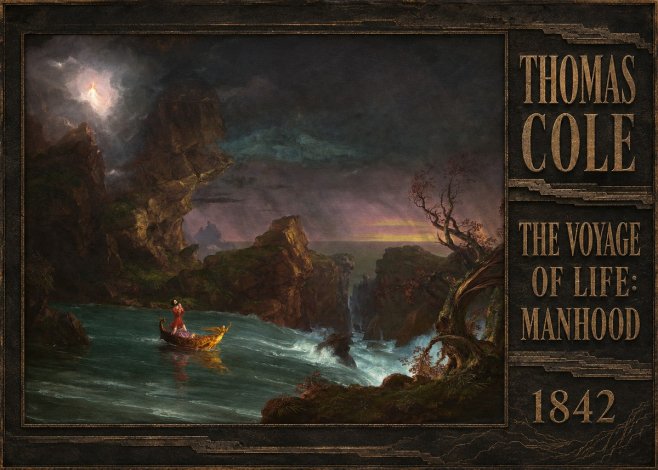 Thomas Cole The Voyage of Life: Manhood II No5 - Póster