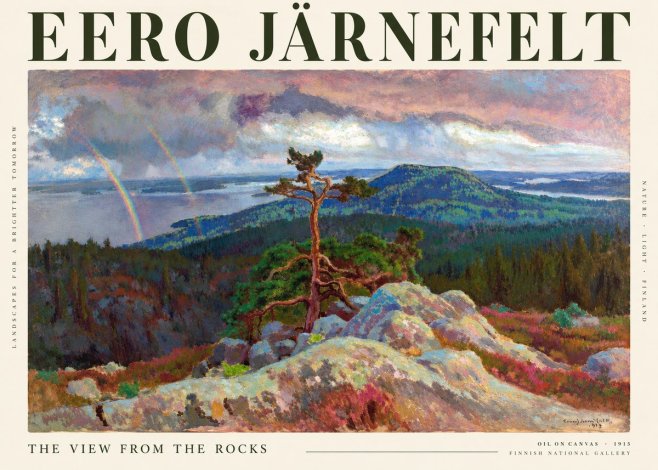Eero Järnefelt Landscape with Rainbow, 1915 No4 - Póster