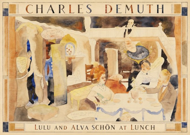 Charles Demuth Lulu and Alva Schön at Lunch No1 - Póster