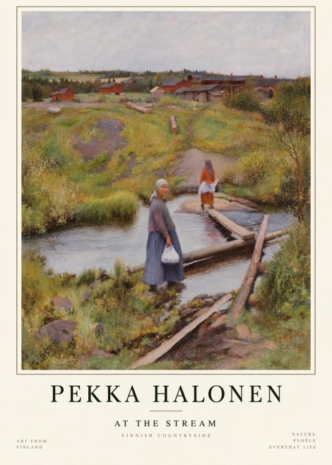 Pekka Halonen At the Stream No1 - Póster