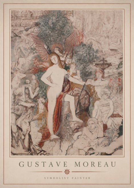 Gustave Moreau Adam and Eve No4 - Póster