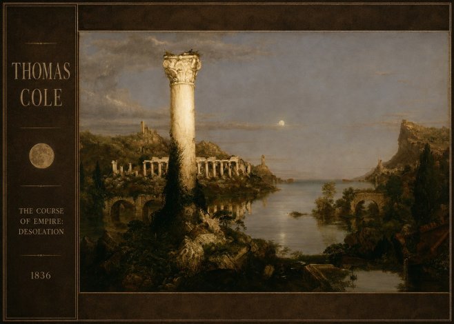 Thomas Cole The Course of Empire: Desolation No2 - Póster
