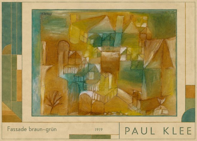 Paul Klee Fassade Braun-grün No1 - Póster