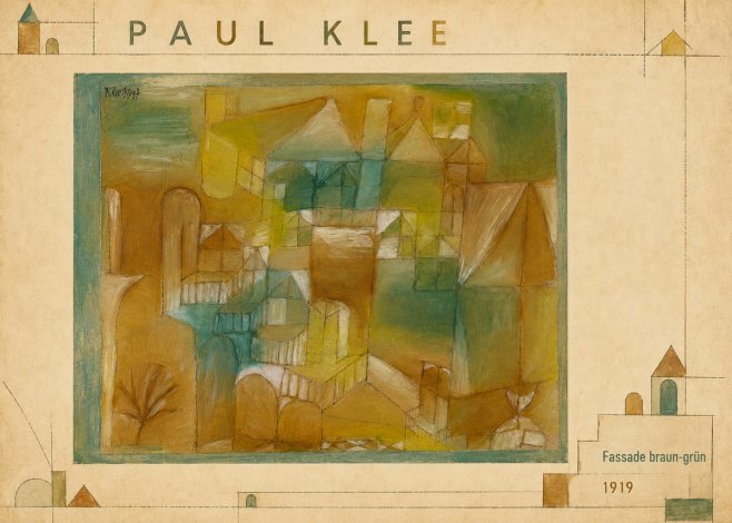 Paul Klee Fassade Braun-grün No3 - Póster