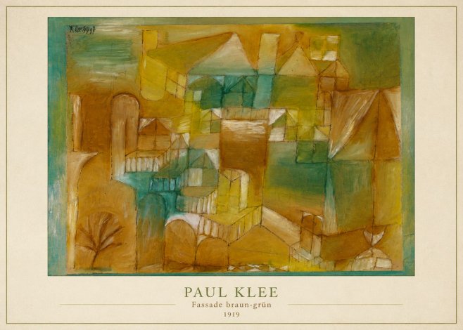 Paul Klee Fassade Braun-grün No4 - Póster