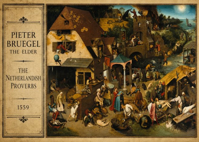 Pieter Bruegel The Netherlandish Proverbs I No2 - Póster