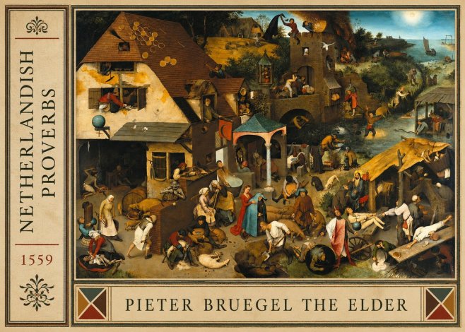 Pieter Bruegel The Netherlandish Proverbs I No4 - Póster