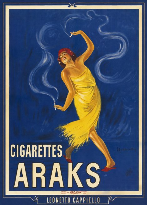 Leonetto Cappiello Cigarettes Araks No1 - Póster