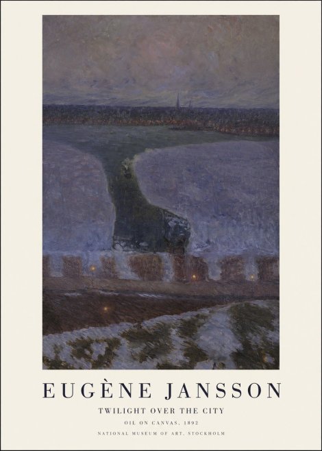 Eugène Jansson Twilight over the City No1 - Póster