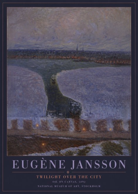 Eugène Jansson Twilight over the City No4 - Póster