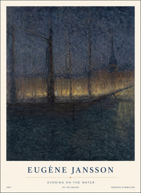 Eugène Jansson Evening on the Water No1 - Póster