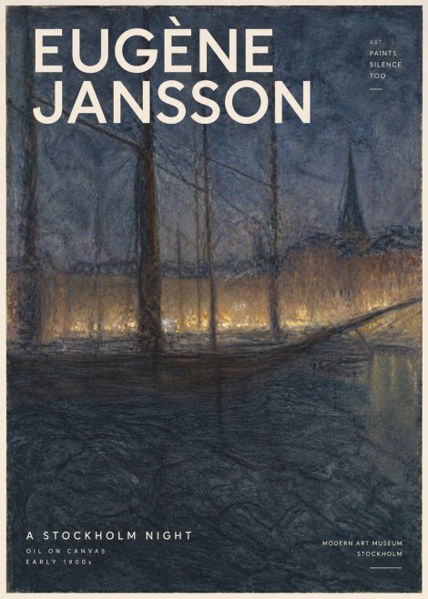 Eugène Jansson Evening on the Water No6 - Póster
