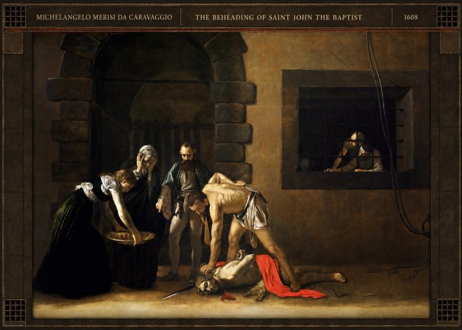 Michelangelo Merisi da Caravaggio The Beheading of Saint John the Baptist No5 - Póster