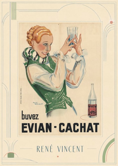 René Vincent Evian - Cachat No3 - Póster