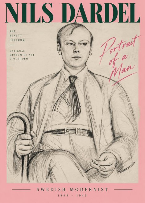 Nils Dardel Portrait of a Man No4 - Póster